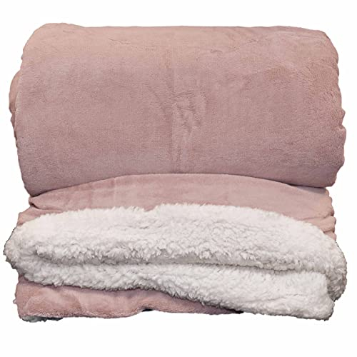 LEMETEX Plaid LARS XL Old pink220 x 240 cm …