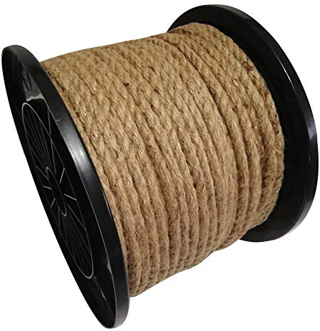 14mm Juteseil 10m Naturfasern gedreht Jute Tau Tauwerk Hanf Seil Tauziehen Absperrseil Handlauf