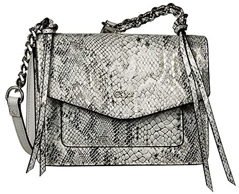 Gabor Umhängetasche Damen, Grau, Bahia, 21x8x16 cm, Tasche, Schultertasche, Snake