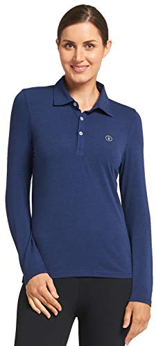 Solbari UPF 50+ Women's Sun Protection Long Sleeve Polo Shirt - UV Protection, Sun Protective