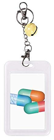 Capsule de pilule pour produits de soins de santé, badge de protection pour carte de crédit, cloche jaune