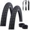 maxxi4you 2 x Schwalbe Energizer Plus Tour Schwarz mit Reflex 28 x 1.75 + 2 Schläuche SV17 inkl. 3 Reifenheber