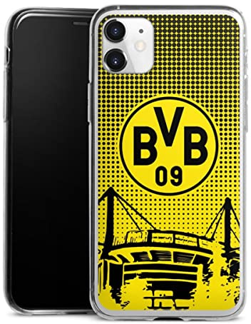 Slim Case kompatibel mit Apple iPhone 11 Silikon Handyhülle transparent Hülle extra dünn Stadion BVB Borussia Dortmund