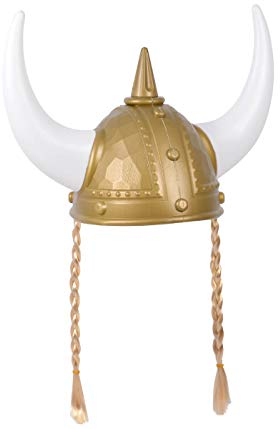 Alsino Wikinger Helm Erwachsene Vikinger Kostüm Wikingerhelm Hut Gallier Verkleidung Helm Wickinger Hörner Fasching Karneval (Wikinger Helm) (Wikinger Helm mit Zöpfen)