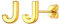 ChicSilver fashion Buchstabe Ohrringe Vergoldet Alphabet J Ohrstecker mit Geschenkebox für Sie und Ihre Geliebt