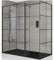 Milano Barq Black Grid Corner Shower Enclosure Return Graphite Tray - 1200mm x 800mm