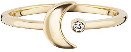 cai Damen Ring 925/- Sterling Silber vergoldet Zirkonia gelb 135270159