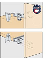 HAWA Regal B H(SP) FS Beschlägegarnitur (Schiebetürbeschlag), Tragkraft 25kg, 1200x2000mm