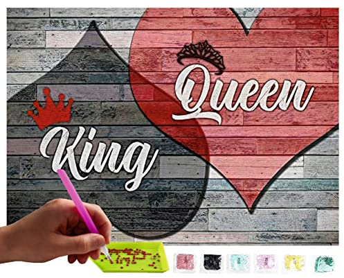 MISHBAY Diamond Painting Erwachsene Set Herz - 30x40 cm - Diamant Painting Entspannendes DIY Komplettset für Frauen & Anfänger - Kreatives Hobby für Ruhige Auszeite