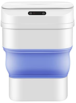Contenedor de Basura 17.5L Sensor basura puede creative plegable basura de basura for cocina de cocina sala de estar de gran capacidad de almacenamiento ahorro espacio decoración del hogar Bote de Bas