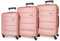 ROLL ROAD Flex Set di valigie Nude 55/65/75 cm Rigida ABS Chiusura a combinazione laterale 182L 9,5 kg 4 ruote, Rosa, Taglia unica, Set di valigie
