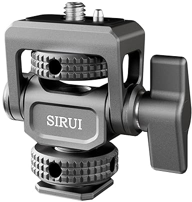 SIRUI Camera Monitor Mount with Cold Shoe, 360° Swivel and 180° Tilt, Compatible with 5 Inch and 7 Inch Monitors, Max Load 3.5 kg, SC-MC