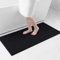 OLANLY Chenille Badematte rutschfest Badezimmerteppich Weich Badteppich Saugfähige Badvorleger Waschbar Großes Duschvorleger für Badezimmer, 60 x 120 cm, Schwarz