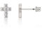Limerencia Medizinische Titan Ohrringe, G23 Hypoallergen Gesundheitsstecker Ohrstecker mit Schraubverschluss, Nickelfreie Ohrringe für Damen, Mädchen und Kinder(Kreuz CZ Silber)