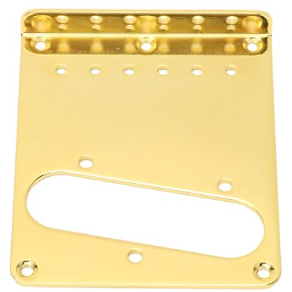 Guitar Bridge Plate, Top Loader Guitar Bridge Plate 6 Strings Steel Electric Guitar Bridge Base Plate Gold Color For Telecaster Electric Guitars