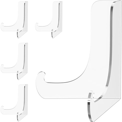 5 Pack Acrylic Display Stand, Plate Stand for Display, Easel Stand
