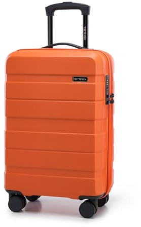 WITTCHEN COMODO Line Kleiner Koffer Kabinentasche Kabinenkoffer Handgepäck Reisekoffer Hartgepäck aus ABS TSA Schloss Handgepäck Reisekoffer Größe S Orange