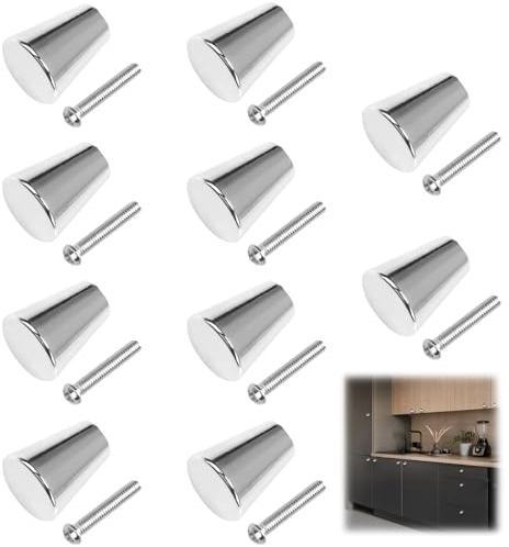 10 Piezas Pomos de Cajón, Pomos para Armario con Tornillos Pomos para Muebles Modernos Pomos Tiradores Pomo para Armario Redondo Tiradores Cocina para Cajones Armarios Estanterías Puertas de Armario