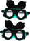 WATIIFUFU 2St Schweißbrille Schutzbrille zum Schweißen Dicke Schweißerbrille Fackelbrille Safety Goggles Welding mask polierte Augenbrille Augenschutz beim Schweißen PVC Green