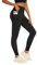 Flatik Netz Sport Leggings Damen mit Taschen， Damen Leggings Damen，Jogginghose Damen Fitnesshose sportleggins Damen lang M