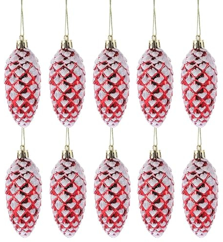 Garneck 10stücke Teiliges Weihnachtsbaum- Aus Kunst-pinienzapfen Festliche Deko Für Weihnachtsbaum Kreative -Dekorationen Für Weihnachten Leicht Und Einfach Aufzuhängen