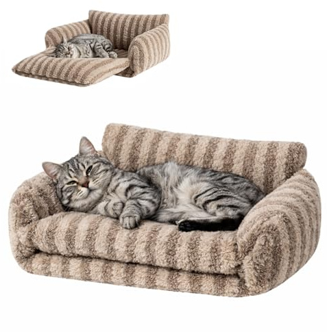 Hollypet Cat Bed Small Dog Orthopedic Couch Beds for Pets up to 13 lbs