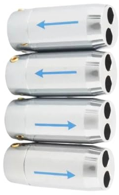 Klaisy Y-Splitter aus Aluminium, 4 Stück, Lautsprecher-Drahtverbinder, Sound-Stromkabel, Drahtadapter, Stecker für Heimkino-Systeme