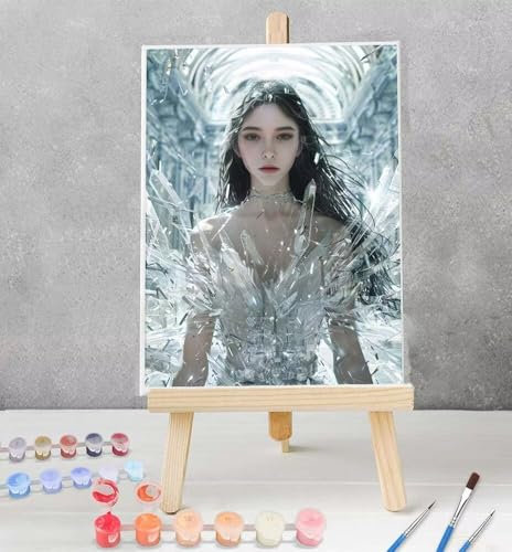 Femme Peinture par numéros Noir, Peinture par numéros Kit pour adultes Numéro d'art Kits Easy Paint by Numbers pour débutants Paint by Numbers (100x135cm) Model YEYUMEOZ1-D