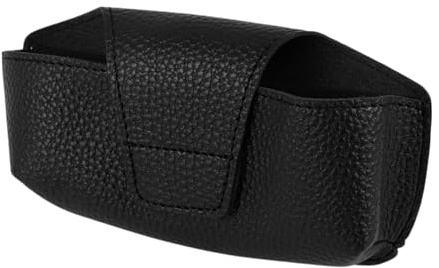 Motoforti Car Sunglasses Case Universal Sun Visor Holder Black 16.5x9CM | Imitation Cowhide, 1 Pcs, for Car Imitation Cowhide