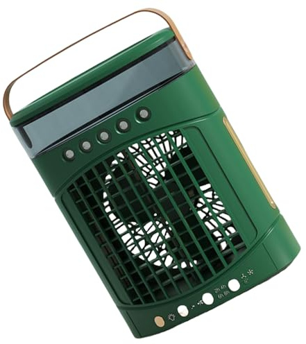 HGZHNAT Bladeless Fan, Water Mist-Spray, With Misting Tanks And Adjustable Speed, Portable Air Conditioning, With 7 Color Night Light For Bedroom Oscillating Desk Fan