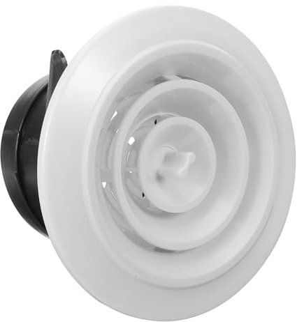 ROMISBABA Cache Ventilateur Rond PVC pour Plafond Diffuseur de Ventilation pour Salon Salle de Bain et Cuisine Ømm Installation Facile Design Élégant