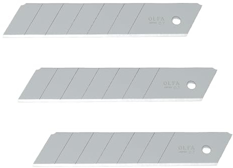 OLFA HB-5B - Pack de 5 cuchillas troceables 25 mm plateadas (Pack of 3)