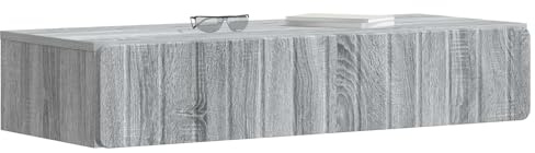 vidaXL Wandmontierter Beistelltisch Graues Sonoma 87,5 x 34,5 x 17 cm, Wohnzimmer, Wandtisch, rechteckig, viel Stauraum, modernes Möbelstück, stilvolle Ordnung