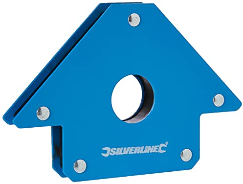 Silverline Welding Magnet – 100mm, 13kg Holding Force, Magnetic Welding Clamp for Metal Fabrication & Positioning (868731)