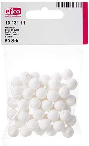 Efco Baumwolle Kugeln, 10 mm, 50 – Stück