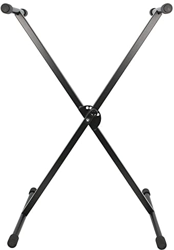 Axus KXS01 Rocket Height Adjustable Portable Folding Keyboard Stand - Folds Flat - Black