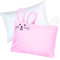 kinder Fluff für Kinder Bett mit Kissenbezug - Nackenkissen mit 230T Baumwolle & Daunen Alternative Füllung- Hypoallergen bettwäsche- Baby Pillows for Sleeping fur babybett -Rosa Hasen