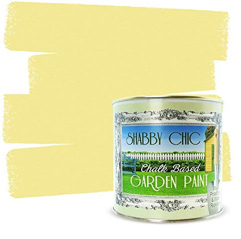 Shabby Chic Chalk Based Garden Paint 1 Litre (Petal Yellow)