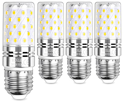 SAUGLAE E27 LED Mais Leuchtmittel 12W, Entspricht 100W Glühbirnen, 3000K Warmweiß, 1450lm, Edison Schraube LED Birne, 4-Pack