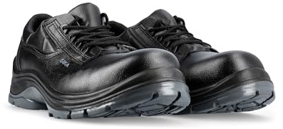 SIKA Unisex-Schnürschuh, Arbeitsschuh mit Zehenschutzkappe aus Verbundmaterial, wasserabweisendes Mikrofasergewebe, stoßdämpfende PU-Sohle, metallfreie Schuhe für die Lebensmittel- und Medizinbranche