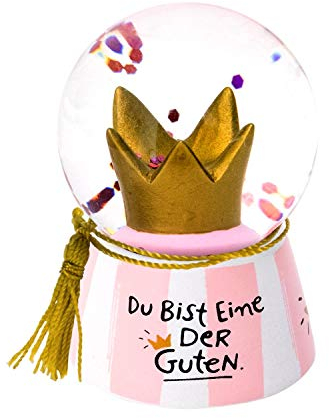 Happy Life 45984 Traumkugel Du bist eine der Guten, mit goldener Quaste, Glas-Kugel, Höhe 6 cm
