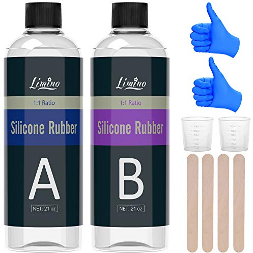 Gomma di Silicone Liquido - 1L per Fabbricazione di Stampi - 1:1 per Stampi in Resina Epossidica Fai Da Te, Mold Creazione Gioielli, Fabbricazione Manuale