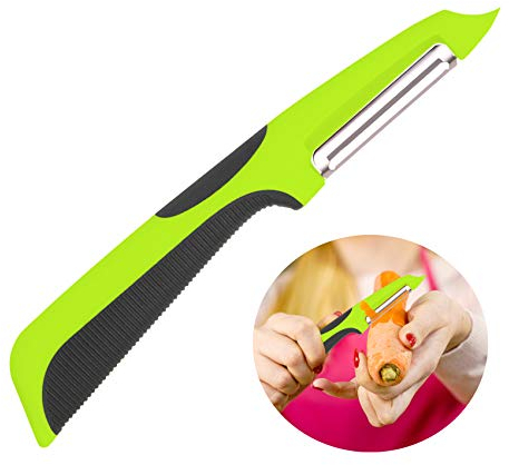 Potato Peeler & Vegetable Peeler, Peeler with Non-Slip Handles and Rotary Blades, Peelers for Kitchen, Stainless Steel Veg Peeler Suitable for Vegetable Fruits (Green)