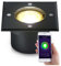 lambado® Flacher LED Bodenstrahler für Außen mit RGB Farbwechsel - Alexa & Google Home steuerbar per App - Bodenleuchte/Bodeneinbaustrahler IP67 - Befahrbar & Wasserdicht, Schwarz