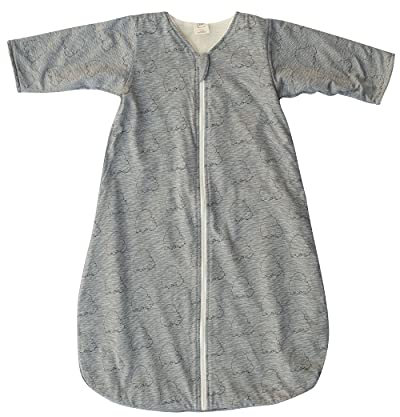 Lilano, Gefütterter Schlafsack Nilpferd mit Arm, Futter 100% Wolle (KBA) (Grau, 3 (110 cm))