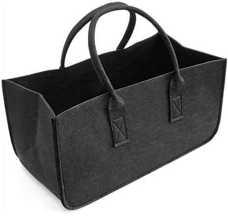 Holz-Tragetasche für Brennholz, Filz-Kaminholzkorb, Holzträger mit Tragegriffen, rechteckige Kaminholztasche für Organisation, Heimschrank, Kinderzimmer, Spielzeug Ventdouce