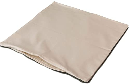 GIRAFFENLAND Köper Inlett 40x40cm, mit Reißverschluss. 100% Baumwolle rohweiß - ungefärbt und ungebleicht - zum selber Befüllen, z.B. Sofakissen. (Leere Kissenhülle 40x40)
