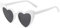 YOJUED Herz Sonnenbrille Vintage Katzenaugen Brille Love Heart Shape Sunglasses Herzbrille UV400 Schutz (Weiß)