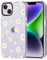 MOSNOVO Case for iPhone 14, [Buffertech 6.6ft Military-Grade Drop Protection] [Anti Peel Off Tech] Clear TPU Bumper Phone Case Cover Design - White Daisy