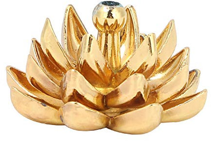 Porte-encens Lotus, Porte-encens en Alliage doré pour bâtons Mini Porte-encens en Forme de Fleur de Lotus